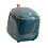 Push Type Desktop Trash Bin 14.5cm Dark Green Double Layer & Lid 1