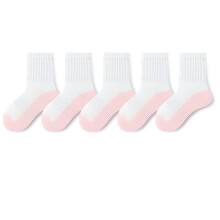 Kids Crew Socks Solid Color Winter Thickened Warmth Soft Running Socks Wicking Everyday Thermal Wear Non-Slip Kids Socks(Pink,3-5 Years)