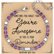 Tiny gemstone beaded bracelets for teen girls & women – perfect Christmas, Valentine's, Easter, birthday, Mother's Day, graduation gifts for