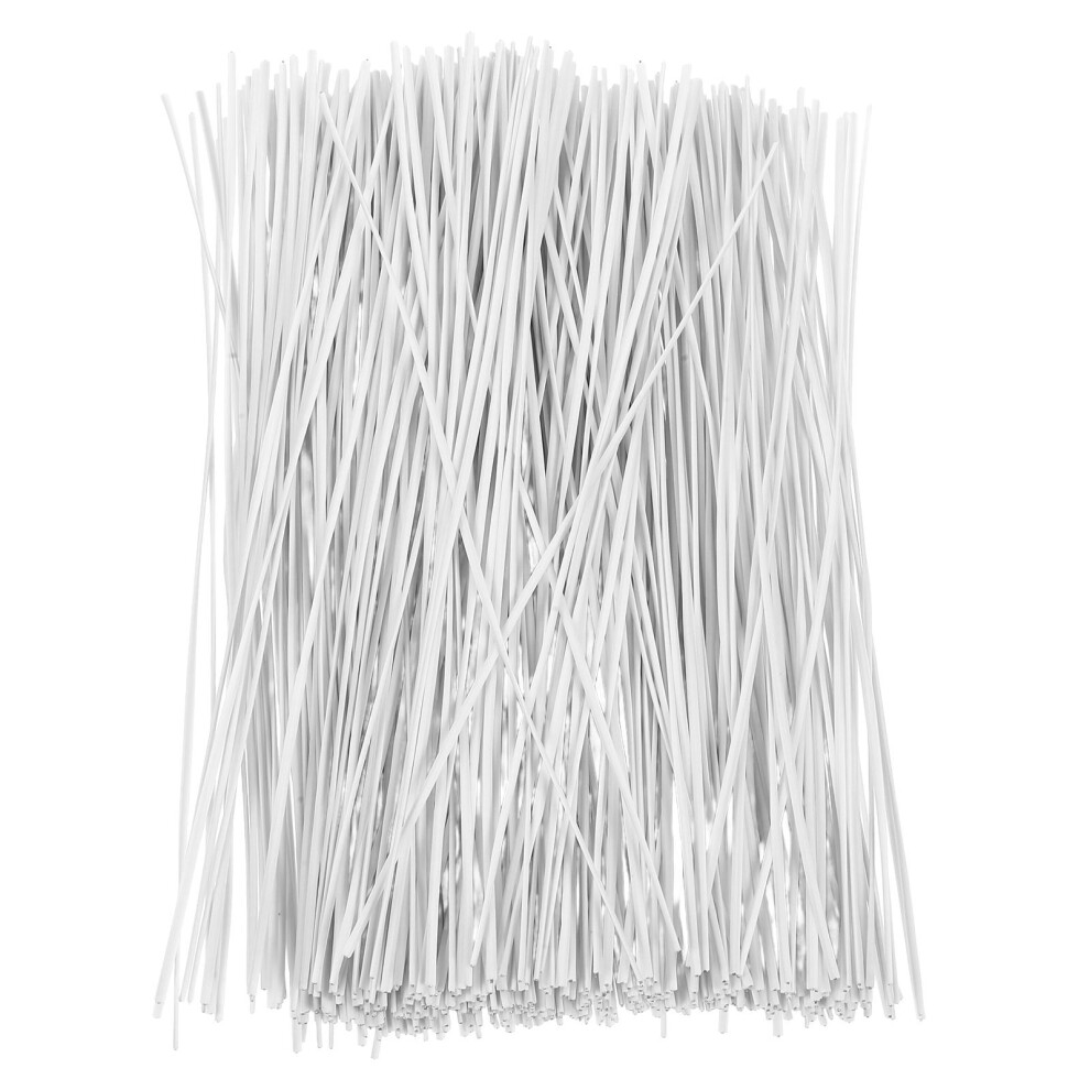 500Pcs Wire Ties Heavy Duty For Cable Management Flat Rectangular White 6 Inches 9448990433179