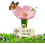 Flower-Shaped Ceramic Bee Watering Station with Stake Base 1