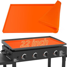 Mata Gríle Silicone 22" do Blackstone, Cosantóir Gríle BBQ Lánchlúdaigh, Mata Grád Bia In-athúsáidte (Oráiste)