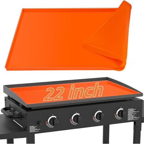 Tapete de silicone de 22 polegadas para grelha Blackstone, protetor de churrasqueira com cobertura total, tapete reutilizável de qualidade alimentar