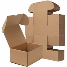 8x6x4 Shipping Boxes Set of 25, Brown Corrugated Cardboard Mailer Box for Packing, Mailing, Business
