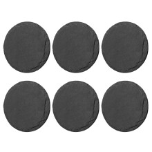 OUNONA 6 stuks antislip onderzetters voor drankjes, steenachtig, absorberend, landelijke decoratie, zwart