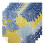 Tygservetter med dahliablommor, polyester, 4-pack 1
