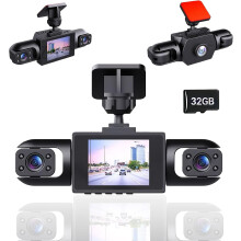 Sistema de cámara de salpicadero para coche de 4 lentes y 360, inalámbrico, 1080p con 32 GB