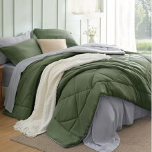 Conjunto de cama de Natal reversível de 7 peças tamanho Queen