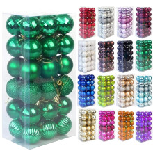 36Pcs Christmas Xmas Tree Ball Bauble Hanging Home Party Ornament Decor Green 3CM
