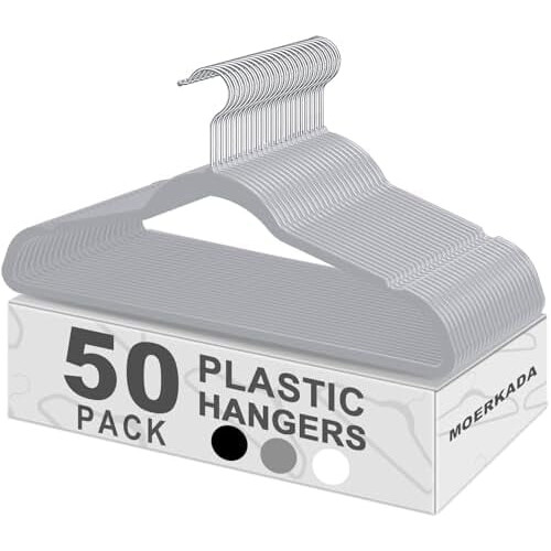 50-pack ultratunna plasthängare, 43 cm