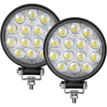 Bară luminoasă rotundă cu LED, 2 buc, 4,5" 140w 14000LM, proiector tip pod, bară de acoperiș pentru SUV, camion, Hunters