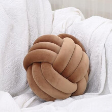 Knot Párnalabda Kerek Dekoratív Párna Coffee8inch