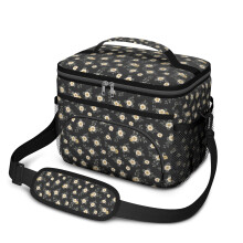 Isolierte Lunchtasche mit Blumenmuster für Damen und Herren – Auslaufsicher, verstellbarer Tragegurt, 25,4 x 17 x 20,3 cm, kompatibel mit