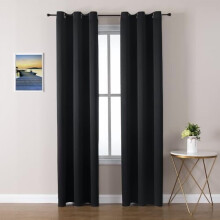 Cuirtíní Dorcha 42x63 orlach, 2 Phainéal, Barr Grommet