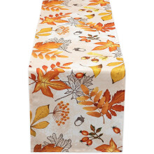 Herbstliche Tischdekorationskollektion für Thanksgiving, geeignet für Küche, Esszimmer, Partys, Erntedankfest, Herbstblätter, Tischläufer, 14x72