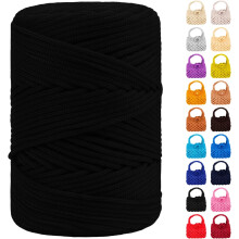 3 mm Polyester-Makrameekordel, 185 Yards (ca. 170 m), geflochtene PP/Seidenkordel für Häkeltaschen, Wandbehänge, Teppiche und DIY-Projekte – 1