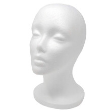 Dámska polystyrénová penová figurína, parochňa, hlava, model 11"