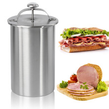 Prensa de acero inoxidable para hacer jamón con termómetro – Compatible con estufas, hornos y ollas a presión.