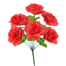 7Stems Umelá kytica ruží, kvety, bytová dekorácia na Valentína, plastové ruže, nenáročný dekoratívny kus