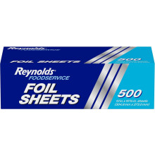 Pre-Cut Aluminum Foil Sheets (12x10.75"), 500 Ct – Foodservice, Concessions, Catering, Cafeterias, Restaurants, Moldable