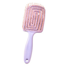 Vented Detangler Brush for Wet & Dry Hair Soft Elastic Massage Comb No Tangle Hair Brush - purple