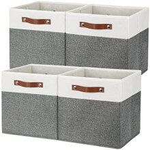 Skládací látkové úložné kostky 28 cm x 28 cm x 28 cm, sada 4 kusů