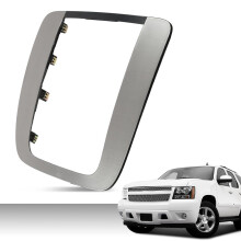 Armaturenbrett-Radioblende, Holzoptik, Braun, passend für Chevy Silverado 1500, Tahoe, GMC Sierra 1500, Yukon (2007–2014), Teilenummern: 15211886,