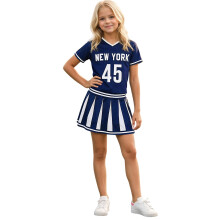 Cheerleader Outfit for Girls Kids Cheerleading Team Set Role Playing Stage Performance Competition Carnival Party Outfit Set Holiday Gift