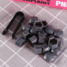 21 ks krytov kolies 17 mm ABS čierne pre skrutky majiteľov automobilov