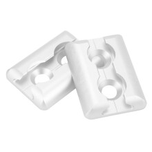Par de puntos de anclaje L-Track de aleación de aluminio 45x60mm