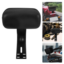 Tineasur Universal Motorcycle Backrest Pad Black Sponge Cushion Easy Installation
