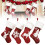 Conjunto de 4 meias de Natal de pelúcia vermelha de 45 cm (18 polegadas) 1