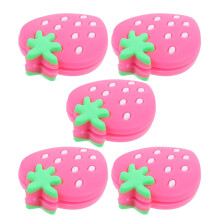 5pcs Tennis Racket Dampener in Pink Silicone for Vibration Absorption and Easy Use