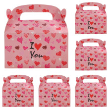 Hjärtmönster Alla hjärtans dag presentaskar (10-pack)