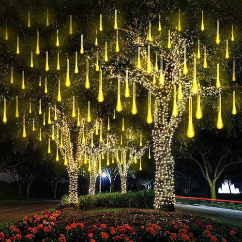 Projecteur Meteor Shower Lights Blanc chaud 10 tubes 540 LED
