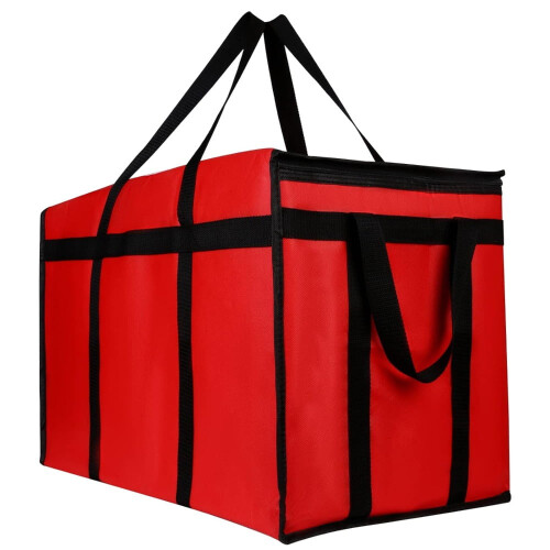 Extra große isolierte Kühltasche (XXXL) mit Wärmefunktion, rot