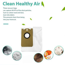 12pcs Dust Bags for Lydsto W2 Robot Vacuum Cleaner Accessories Replacement Non-Woven Dust Bag Garbage Bag