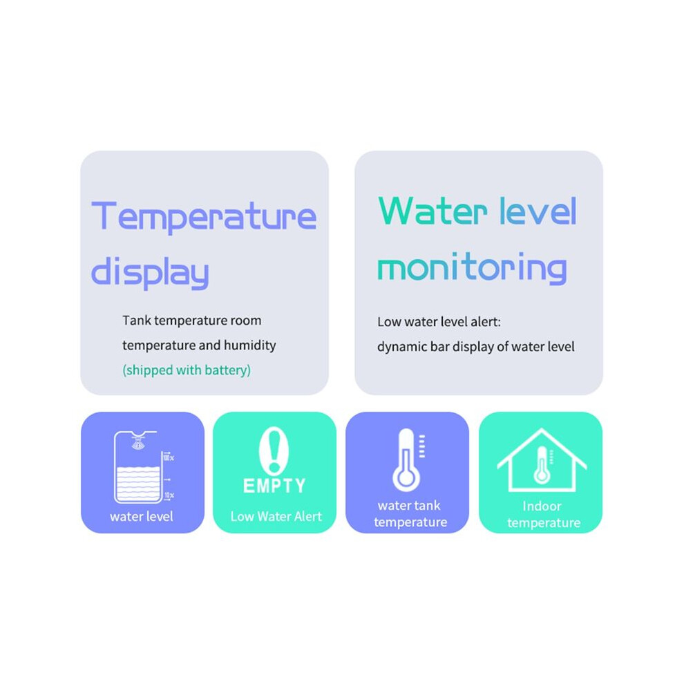 Tauoh Ultrasonic Level Meter Multifunctional Household Digital Display Water Tank Water Level Meter Water Level Monitor