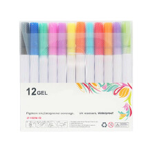 Set di pennarelli glitterati YOCBZ, gel glitter a doppia linea, 12 pezzi