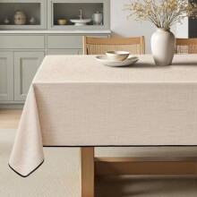 Ivoorzwart linnen polyester tafelkleed 60x84 inch