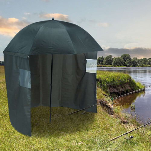 Guarda-chuva de pesca com painel lateral 2