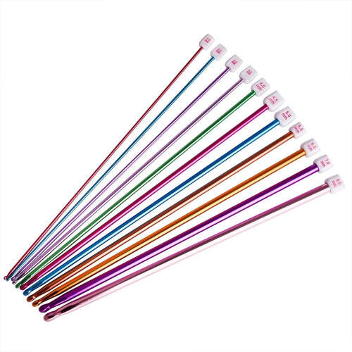 11 τεμάχια/σετ βελόνων πλεξίματος με βελόνες σε διάφορα χρώματα, τυνησιακές