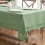 Salviegrøn polyester-hørdug 135x135 cm 1