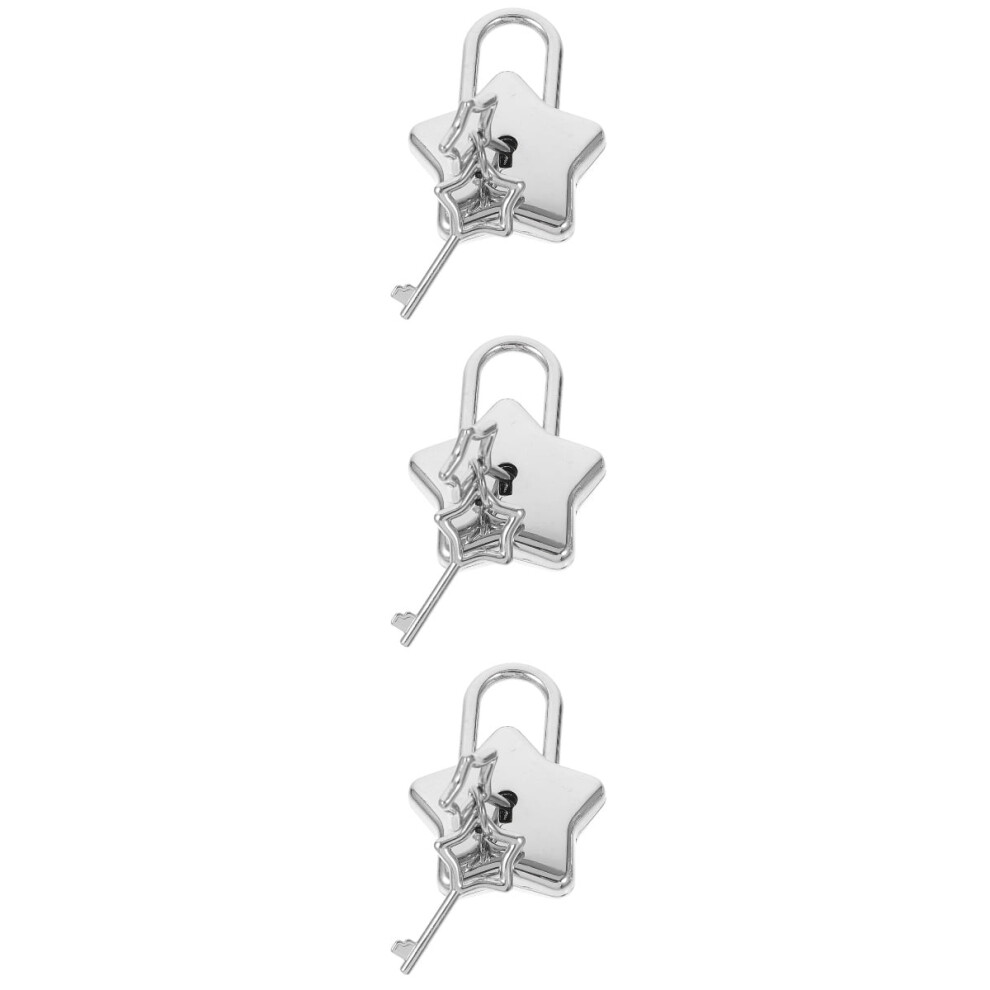 Star-Shaped Metal Padlock With Keys (3 Pack) 9450273358826