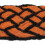 Knyttet orange/sort kokos tæppe 6