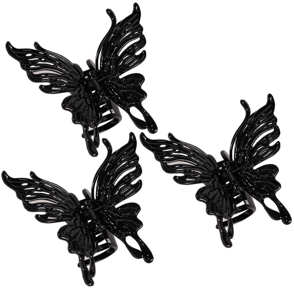 3 Pcs Butterfly Hair Clips for Women Green Child Miss