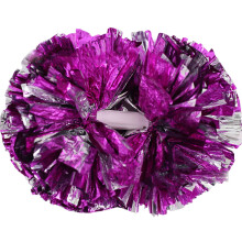 Cheerleading Pom Poms – Vibrant Magenta & Silver, Lightweight, Ergonomic Grip, Compatible with All Routines
