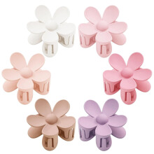 Pinzas para el cabello con forma de flor, 6 unidades para mujer, pinzas grandes mate con forma de margarita, pinzas de sujeción fuerte, accesorios