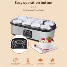 Yogurtmaker Automatico con 8 Barattoli di Vetro Yogurtmaker Elettrico con Temperatura Regolabile e Controllo del Tempo Spina USA