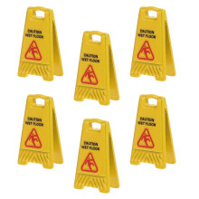 Miniaturowy znak ostrzegawczy żółty, stop, 6 szt.